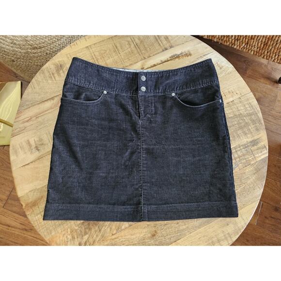 Athleta Womens Ridge Corduroy Snap Stretch Cotton Blend Mini Skirt Women’s 10 - Picture 1 of 9